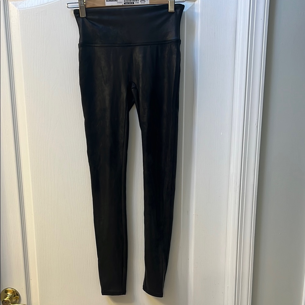 Spanx Black Faux Leather Leggings
